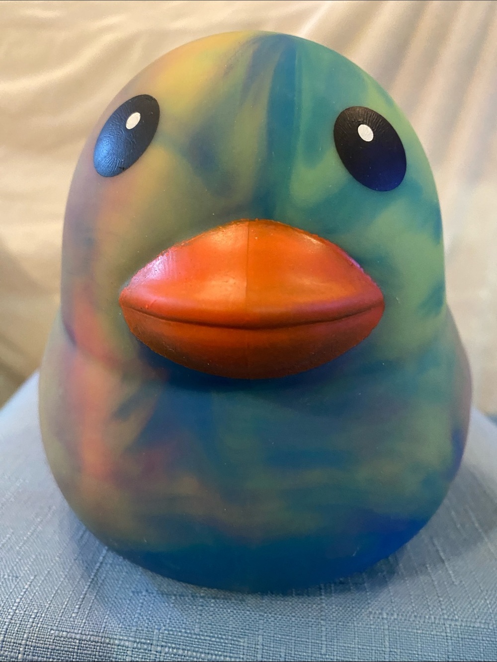 Sunny Days Tie Dye Squeezy Jumbo Duck Fidget NWT